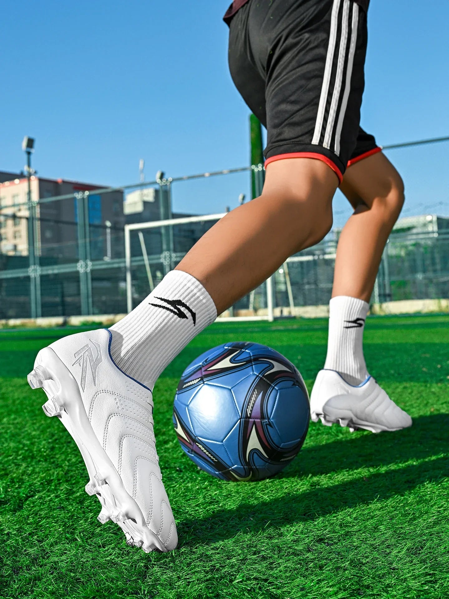 AG FG Athletic Soccer cleats PU Fabric Comfort Upper TPU Anti-slip Long Studs Sole Reliable Quality Adult Kids Training Shoes