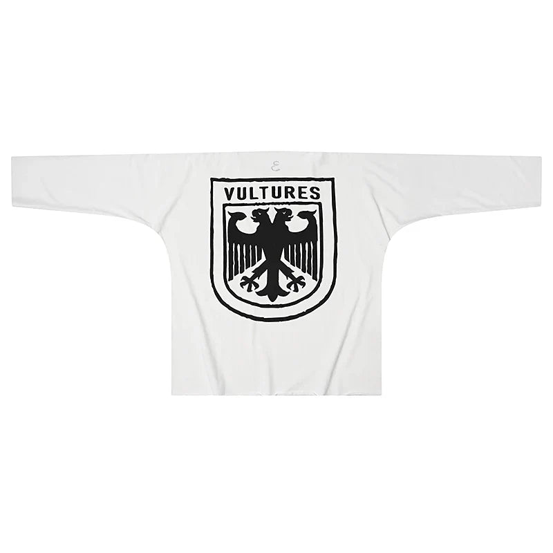 Double Eagle Head Print Vulture Sweatshirts Cotton Cutting Top Casual Loose Long Sleeve Hiphop Street Men Women Kanye Tshirts