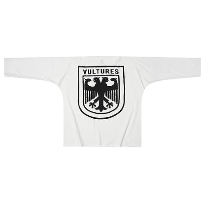 Double Eagle Head Print Vulture Sweatshirts Cotton Cutting Top Casual Loose Long Sleeve Hiphop Street Men Women Kanye Tshirts