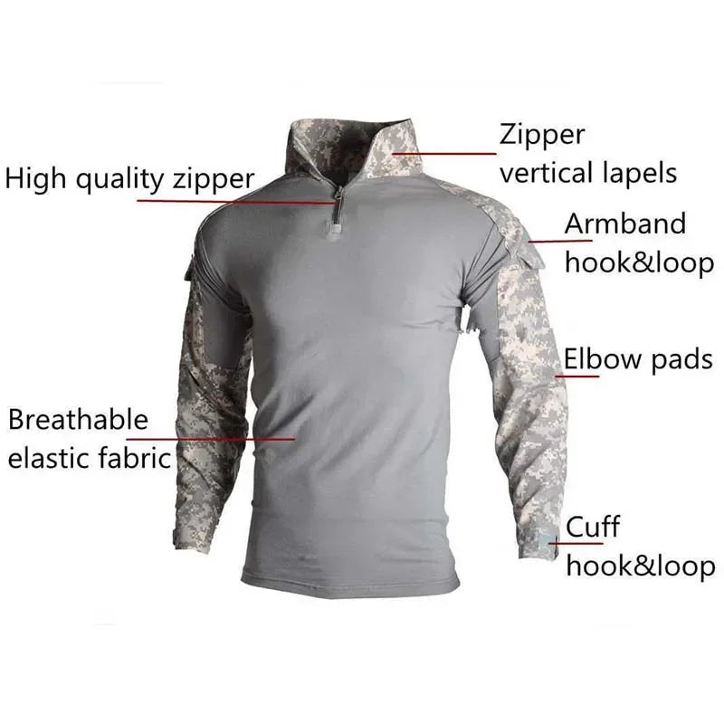 Green Tactical Suits Outdoor Uniform Men Clothing Training Suit Hunting Shirts Cargo Pants Paintball Mens Sets Wear Resistant