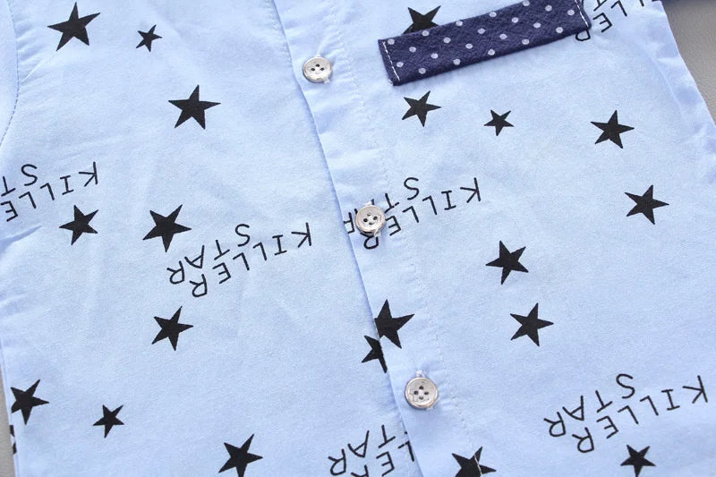 New Summer Baby Clothes Suit Children Boys Casual Shirt Shorts 2Pcs/Sets Infant Outfits Toddler Fashion Costume Kids Tracksuits
