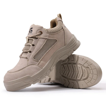 Fashion 2025 Plastic Toe Summer Breathable Labor Shoes Composite Toe Cap Indestructible Work Safety Boots Sneakers Male Footwear