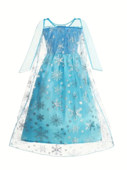 Girls Princess Dress Kids Elsa Anna Snow White Aurora Belle Rapunzel Peach Halloween Costume Children Birthday Party Clothes