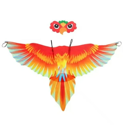Bird Costume cape and Mask Parrot Wings Cape Dress up Shawl Cloak for  Day Festival Masquerade Party Boys Girls