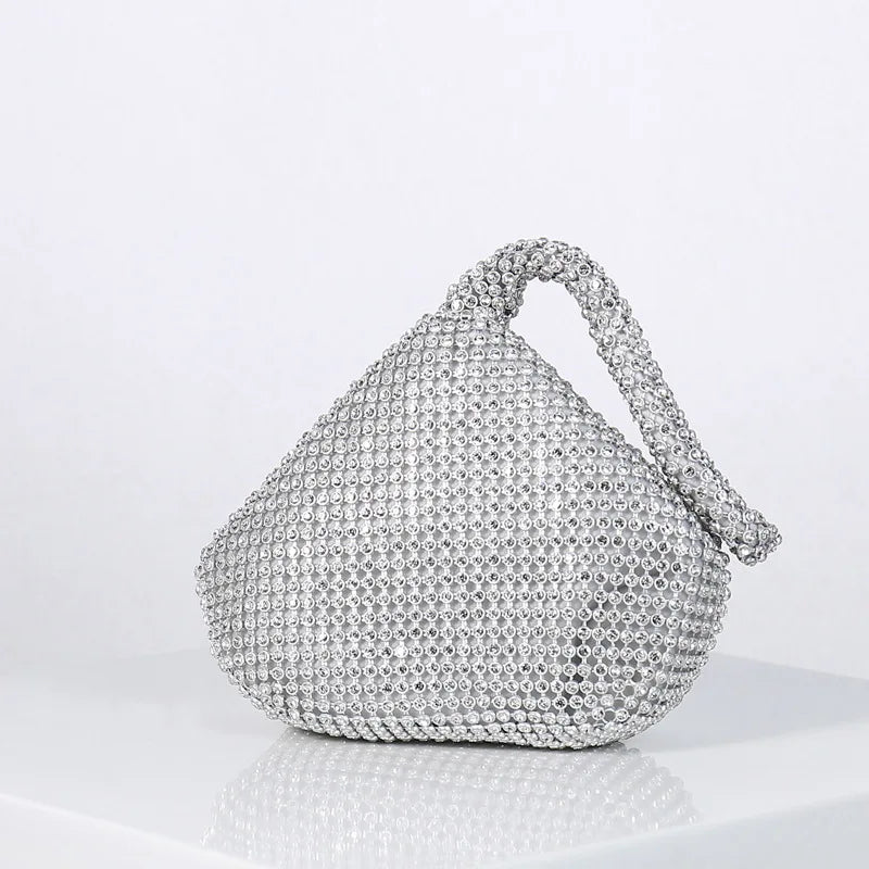 Fashion Designer Evening Bag Ladies Rhinestone Clutch Soft Purse Handbag for Women Party Gift Wedding Accessories Daily Use