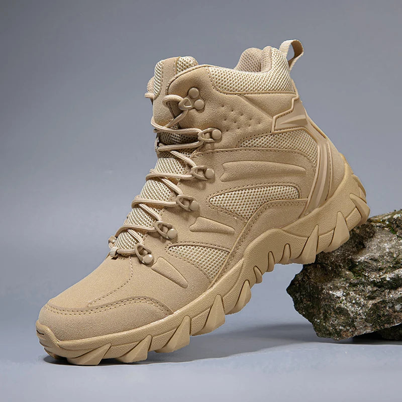 Men's Desert Combat Boots Men Ankle Boots Male Hiking Shoes Tactical Boots Big Size 39-46 Work Safety Shoes Motocycle Boots