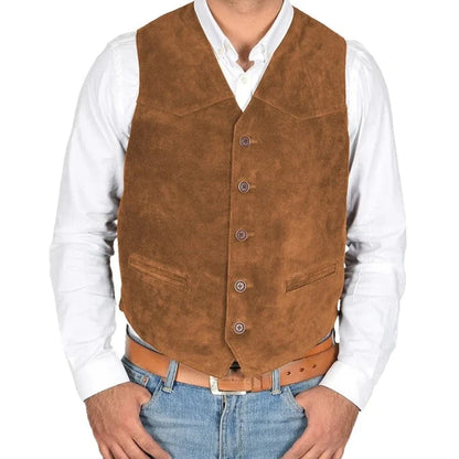 Men Vest Black Single Solid Button Frosted Velvet Waistcoat For Banquet Birthday Wedding Business Work Daily Set Men Suit Vest