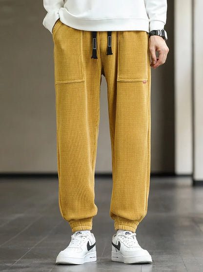 Pants Men Loose Fit Baggy Sweatpants Casual Fashion Streetwear Trend Autumn Winter Harem Joggers Trouser Male Plus SIze