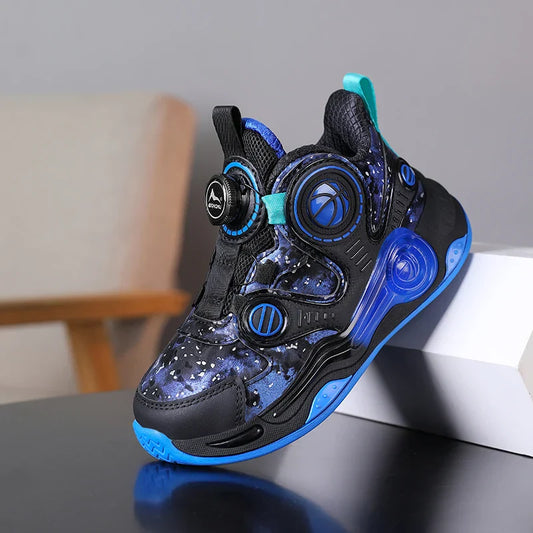 Children's Basketball Shoes Outdoor Anti-slip Cushioned Sneakers Boys Girls Ankle Support Basketball Combat Boots Athletic Shoes