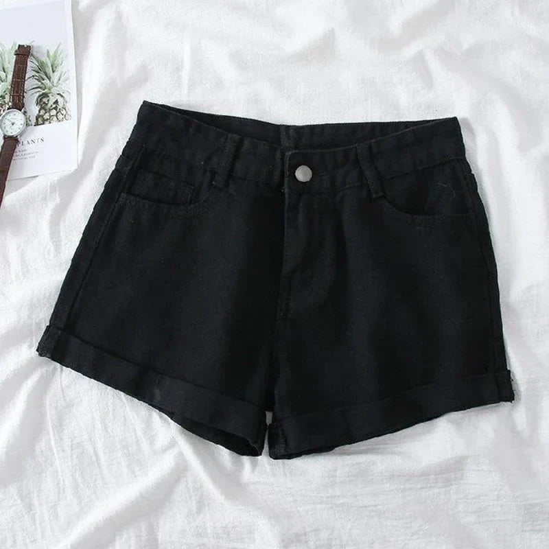 Summer Female Classic Korean Thin Jeans Women Fashion High Waist Short Pants Hot Sale Girls Casual Denim Shorts