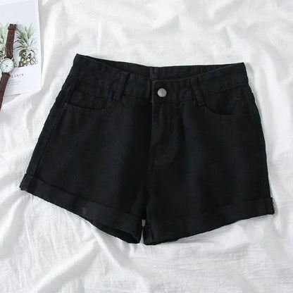 Summer Female Classic Korean Thin Jeans Women Fashion High Waist Short Pants Hot Sale Girls Casual Denim Shorts