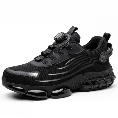  Rotary Button New Safety Shoes Men Anti-impact Anti-piercing Work Shoes Fashionable Men's Sports Shoes Air Cushion Work Shoes