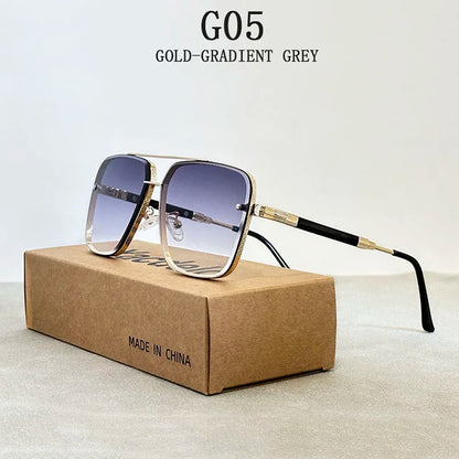 Square Sunglasses For Men 2024 Vintage Fashion Glasses Luxury Retro Sunglasses Women Trendy Vacation Shades Gafas De Sol Hombre