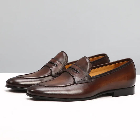 Italian Style Men's Loafers Tassel Genuine Suede Leather Comfortable Slip on Wedding Party Dress Shoes for Men Casual Shoes