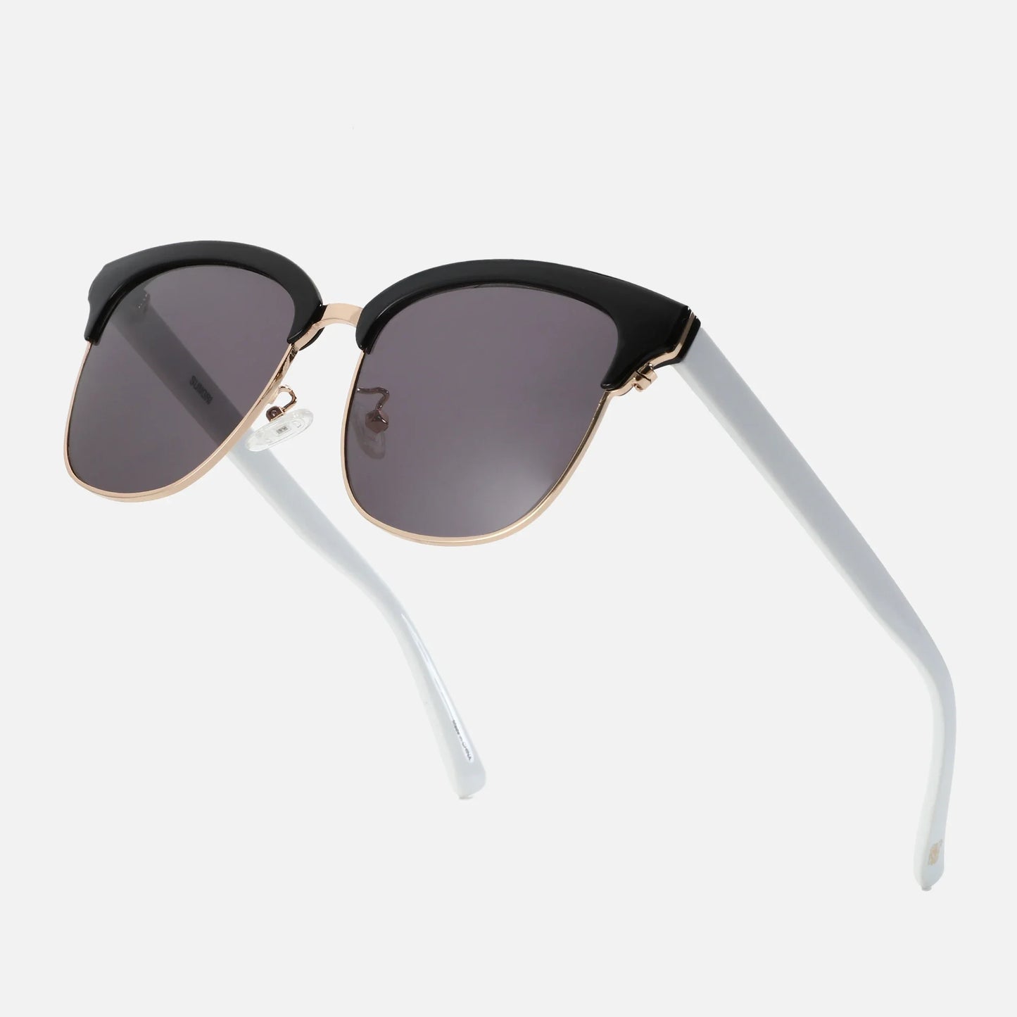 Fashion Half Frame Polarized Sunglasses High-quality Acetate Business Shade Unisex Square UV400 Certified Sun Glasses