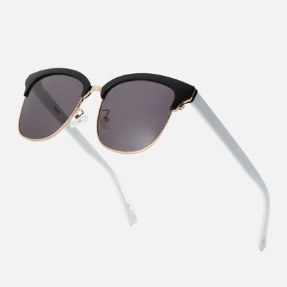 Fashion Half Frame Polarized Sunglasses High-quality Acetate Business Shade Unisex Square UV400 Certified Sun Glasses