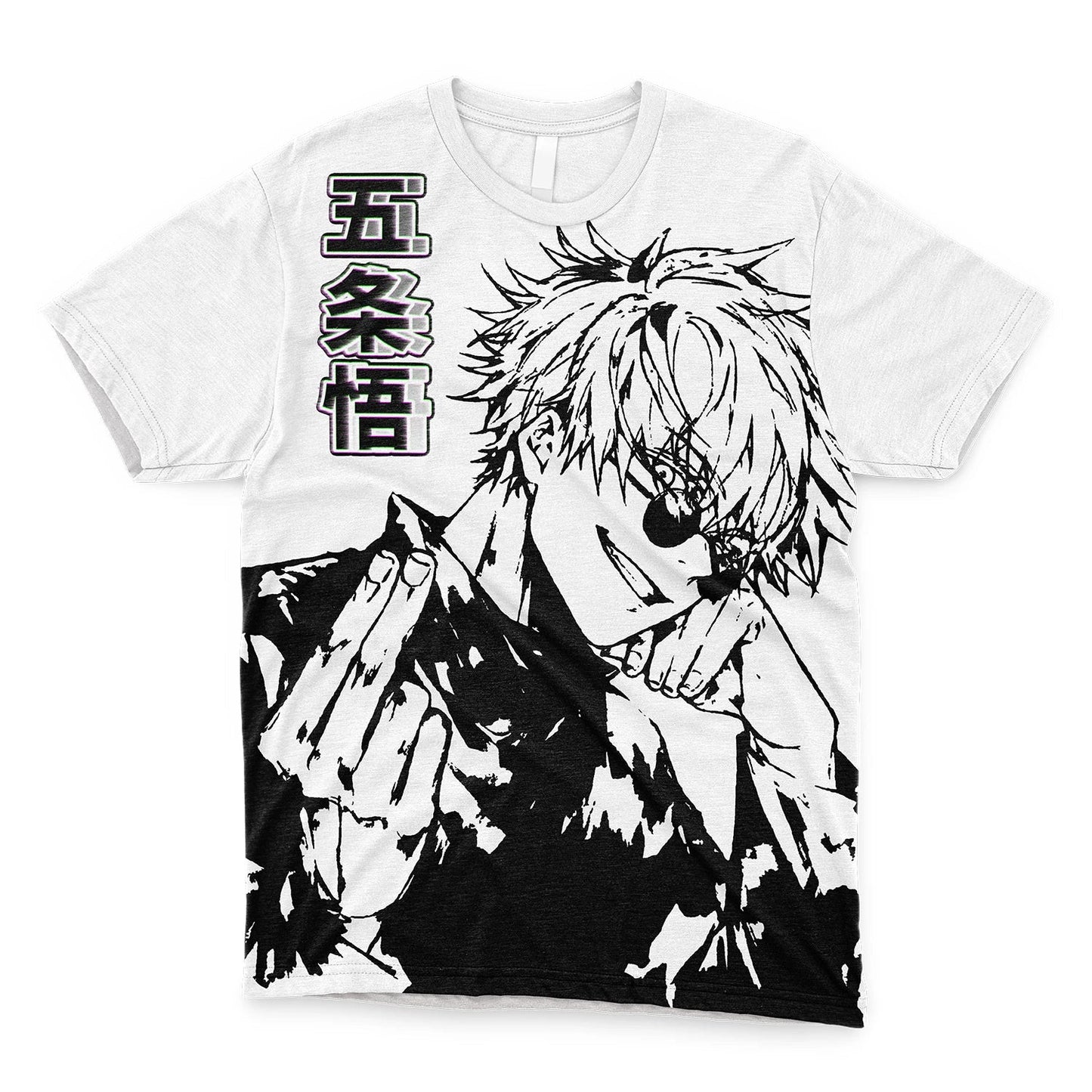 Japanese Anime Jujutsu Kaisen Gojo Satoru T Shirt Otaku Harajuku Style Casual Sports Tops Trendy Japan Cartoon Men's T-shirts