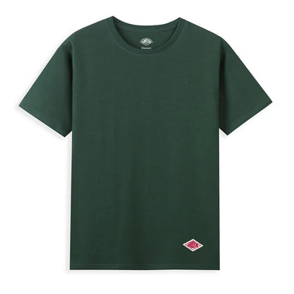 2025 Exported To Japan Orders Classic Embroidery Fashion Solid Simple Loose Short Sleeve Cotton Couple T-shirt Men/Women Top