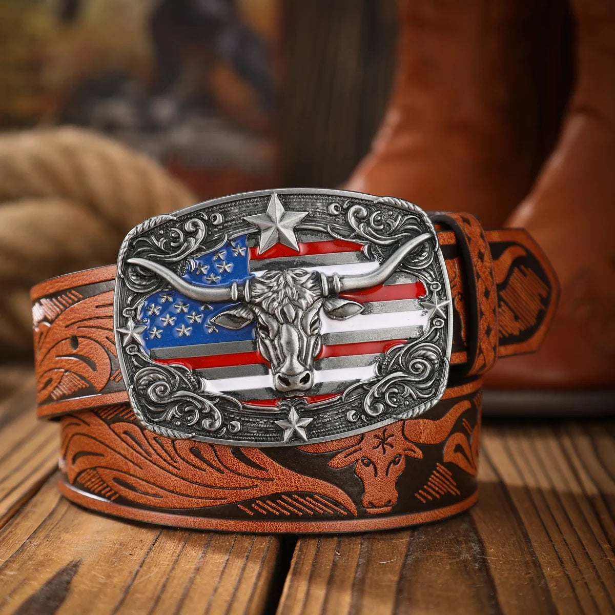Vintage Meets Fashion! PU Alloy Buckle Belt, Suitable for Both Men and Women, to Create a Personalized Western Style