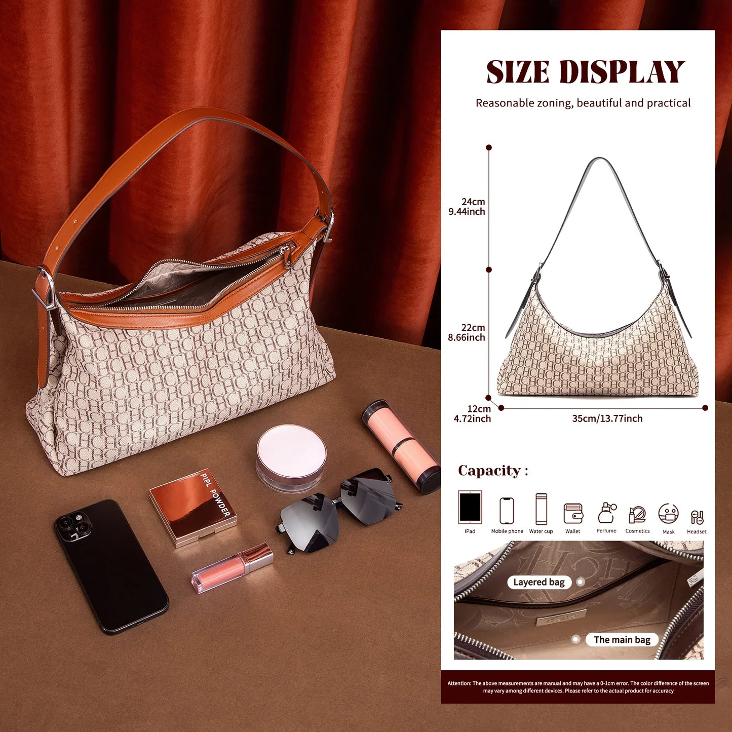 Women's Tote Bag 2025 Autumn Large Capacity Fabric Casual Hobo Bag Shoulder Bag