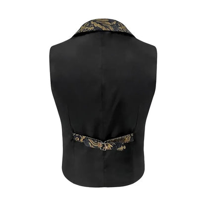 Four Seasons Men Suit Vest Contrast Color Printed Male Vest Slim Single-breasted Sleeveless Versatile Man Waistcoat