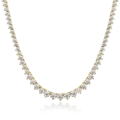 3 Claw D VVS1 Moissanite Tennis Necklace s925 Sterling Silver 18k White Gold GRA Certified Wedding Necklaces for Women