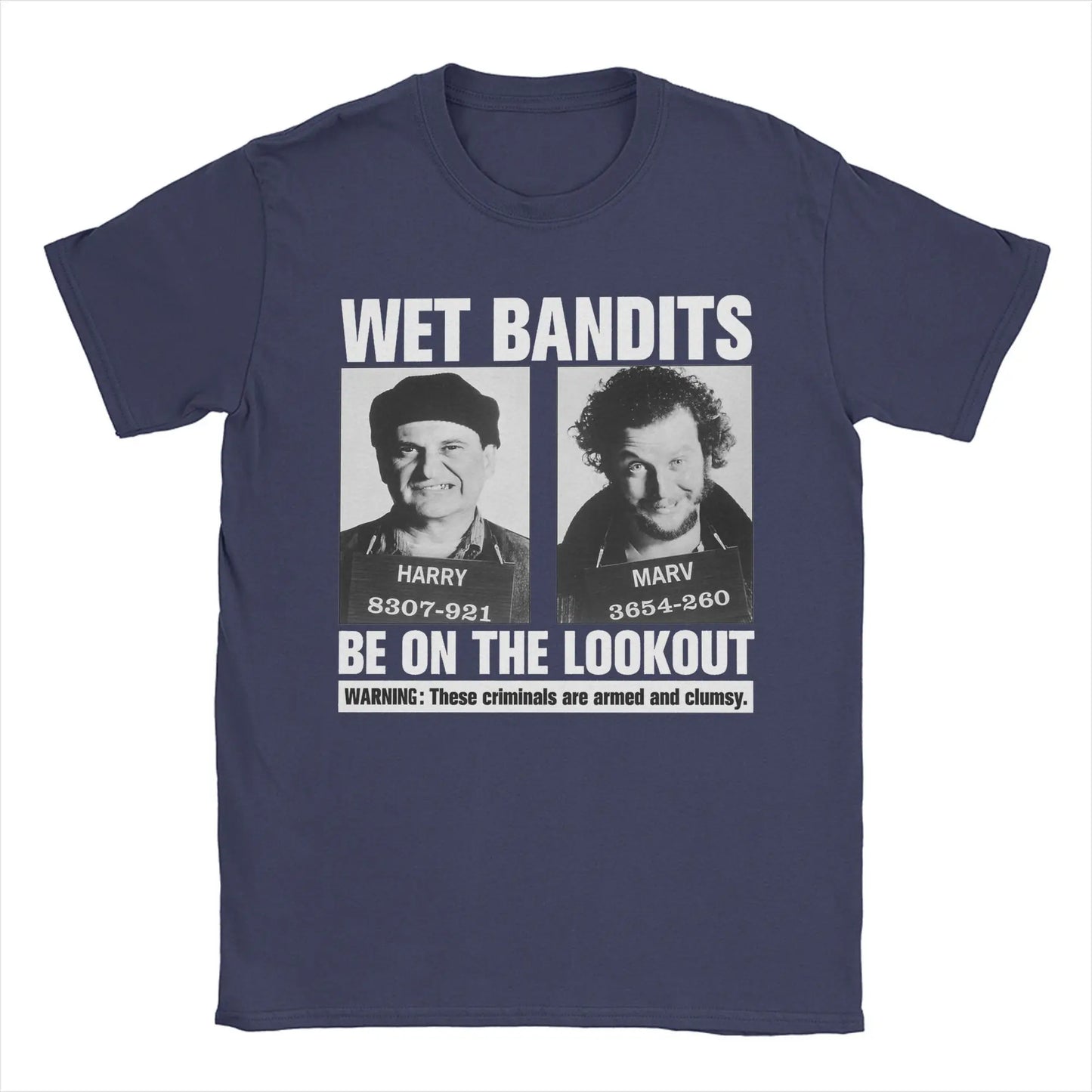 Home Alone Wet Bandits T-Shirt for Men  Vintage Pure Cotton Tee Shirt Crew Neck Short Sleeve T Shirt Printed Tops