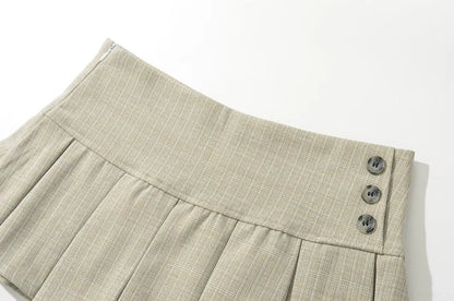 American Retro Pleated Mini Skirt Women Sexy Low Waist Summer Skirts Cool Girl Y2K saia