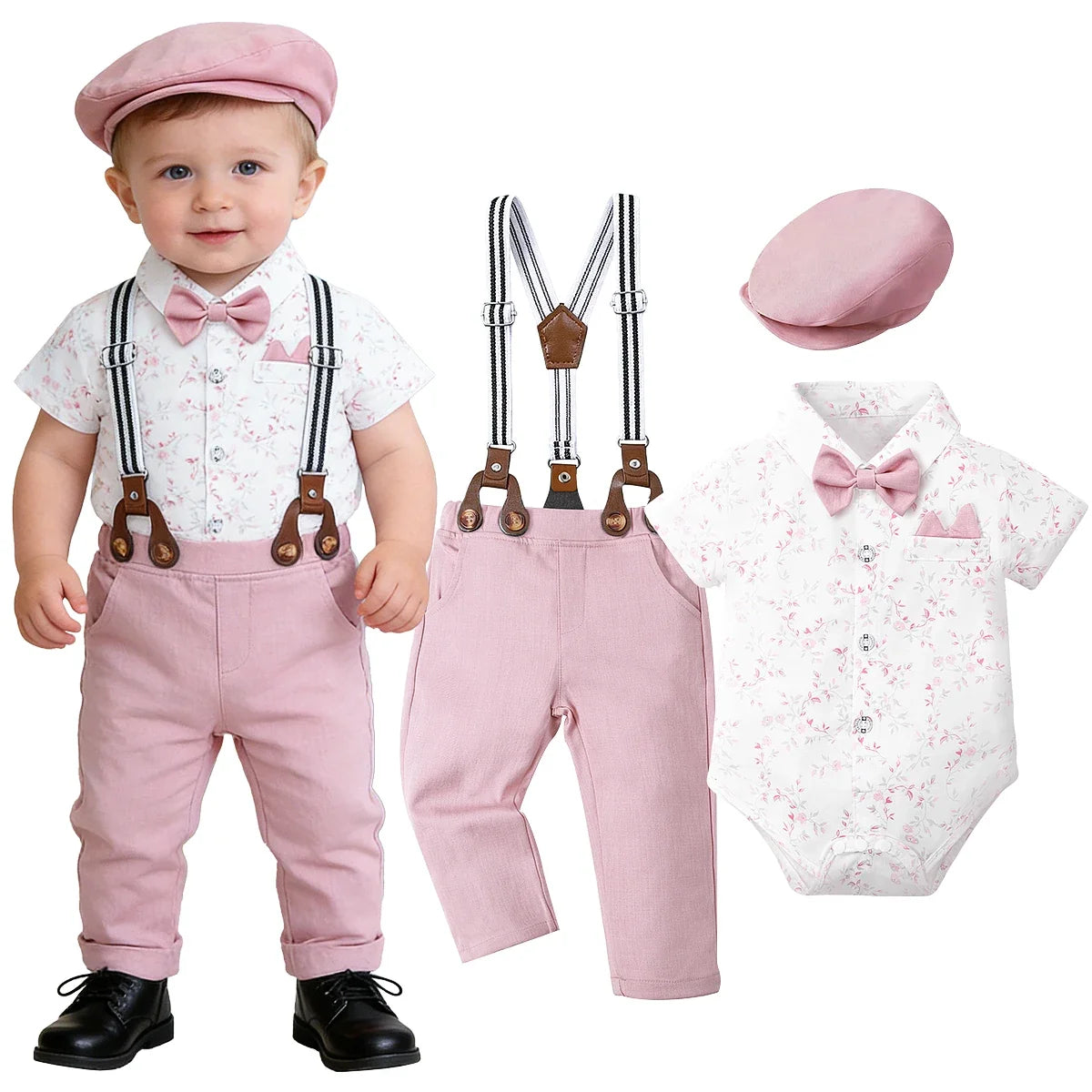Baby Boy Clothes Christening Outfit Infant Baptism Easter Dedication White Suits Toddler Wedding Birthday Party Gift Set