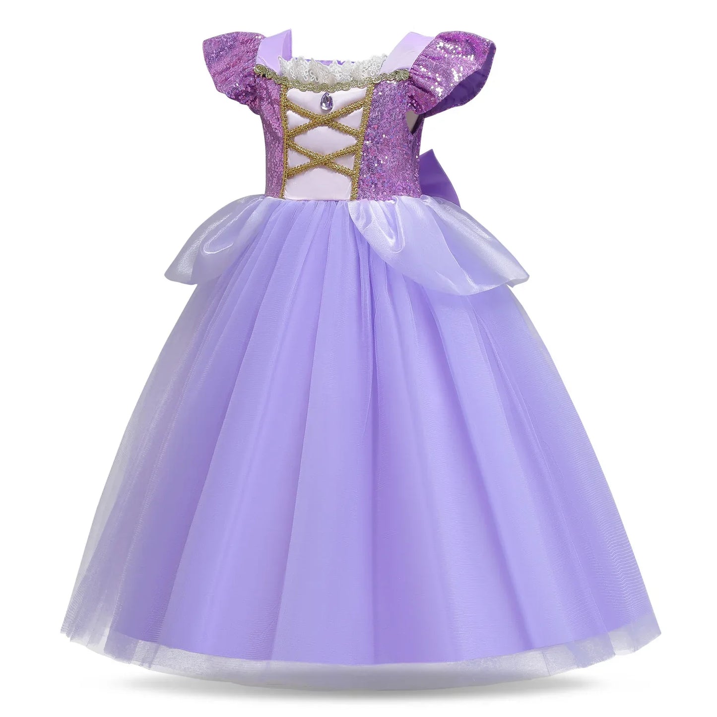 Girl Disney Rapunzel Dress Kids Tangled Disguise Children Carnival Princess Costume Birthday Party Gown Outfit Clothes Vestidos