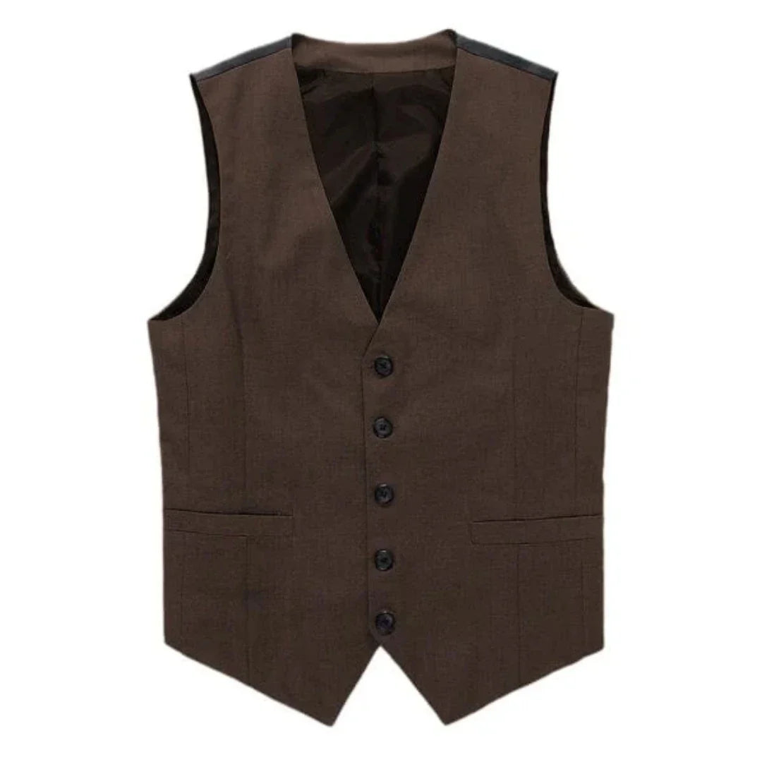 Men Vest Gray V Neck Single Button Solid Waistcoat For Wedding Birthday Banquet Party Business Work Daily Men Suit Vest ﻿