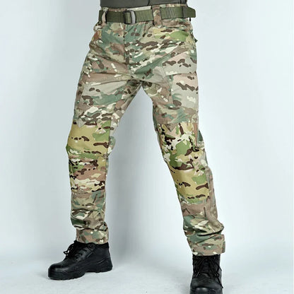 Camouflage Men Pants Tactical Cargo Pants Splash-Proof Men's Trousers Anti-Tear Multi-Pockets Outdoor Hiking Working Pant New