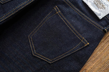 Mens Jeans Rainbow Sanforized Selvedge Denim Jeans Man Python Skin Labels Regular Fit 14 Oz