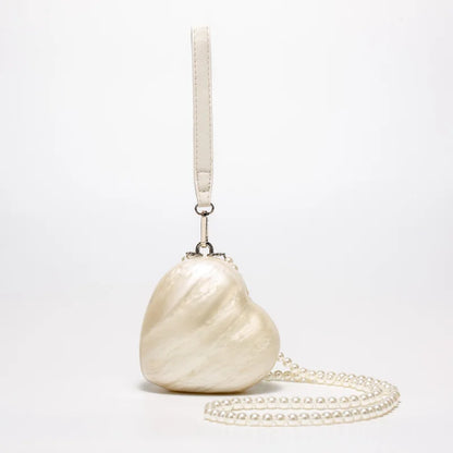 Mini Pearl Bag Crossbody Beaded Necklace Shoulder Handbag Egg Evening Fashion Totebag Women Hand Lady Phone Handbags Small Woman