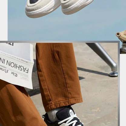 Men's Board Shoes Rebound Versatile Anti-slip Thick-soled Casual Wear-resistant Male Sneakers 672536610