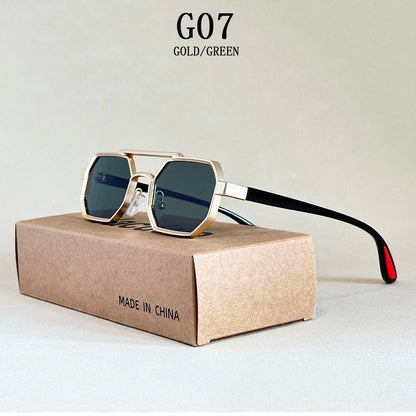 2025 Luxury Sunglass Men Vintage Steampunk Square Sunglasses Women Retro Fashion Glasses Sunglasses For Men Lunette Soleil Femme