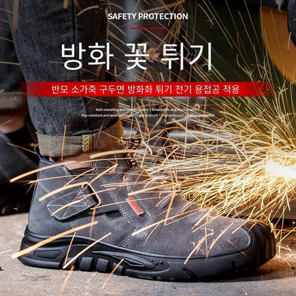 Fashipn 2026 Work Sneakers Men Indestructible Steel Toe Work Shoes Safety Boots For Men Anti-puncture Electric Welding Shoes