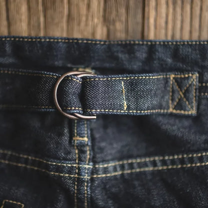 Vintage Raw Denim Jeans for Men 14.8 OZ Jeans Denim Washed Straight Tapered Fit Pants Mid Waist Casual Trousers