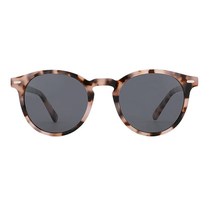 2026 Fashion Round Polarized Sunglasses Women Uv400 Protection Shade High-quality Acetate Retro Sun Glasses ZS6215