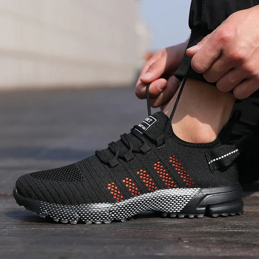 Men Casual Sneakers Mesh Lightweight Breathable Soft Soled Running Shoes Slip-on Male Flats Loafers Shoe Trainers
