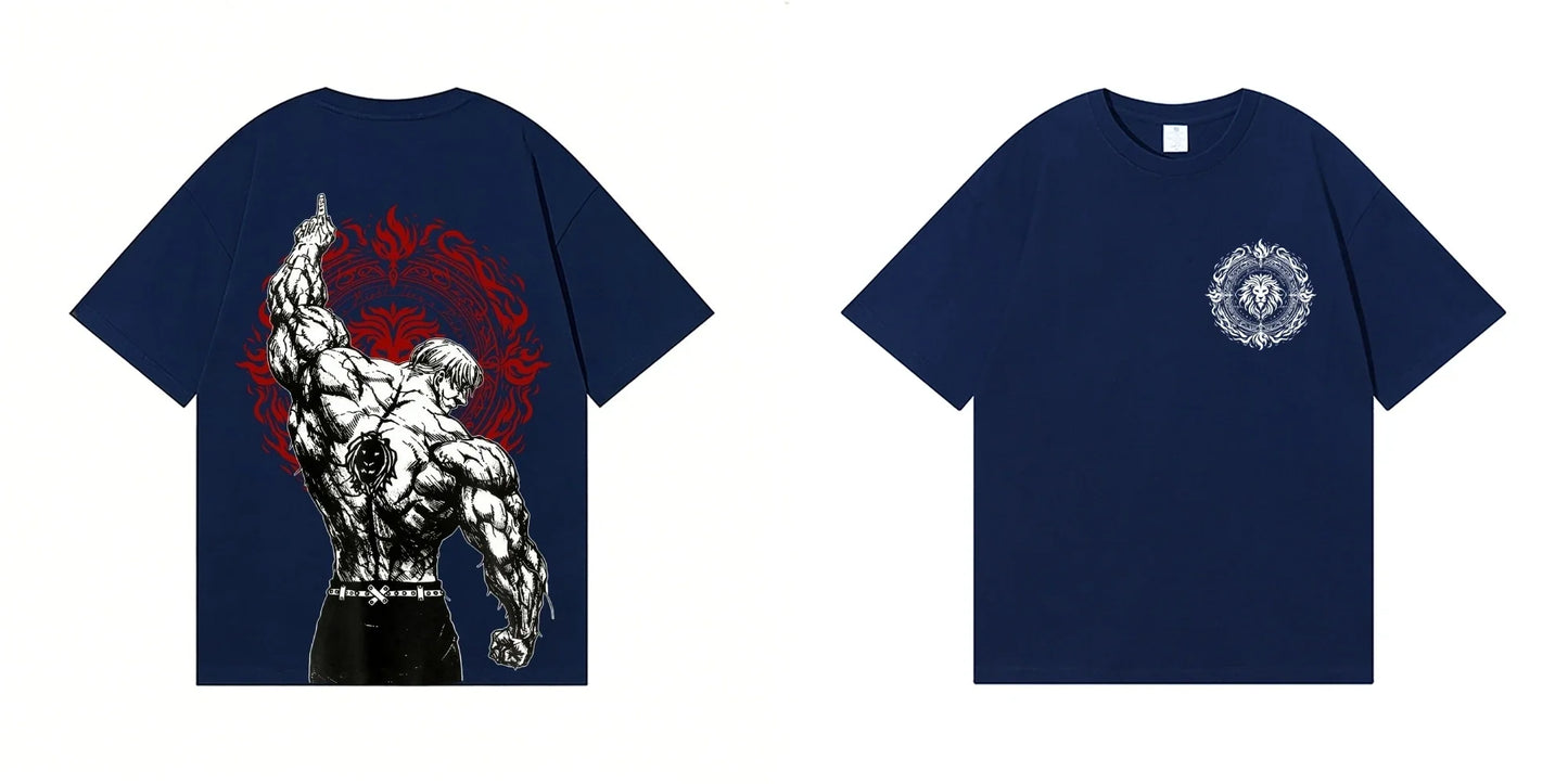 Lion's Sin of Pride Escanor Anime T-shirt High-quality Streetwear Men's Clothing and Women's Clothing 2026 Summer New T Shirt