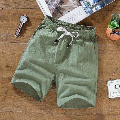 Men's Solid Gym Shorts Summer Outdoor Breathable Sports Shorts Plus Size Drawstring Casual Shorts Male
