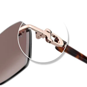 Fashion Women Rimless Sunglasses for Ladies Trendy Geometric Diamond Cutting Gradient Lens UV Protection Shades
