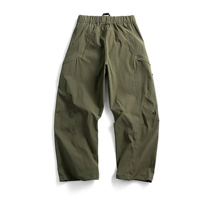 Mens Outdoor Water Resistant Quick Dry Cargo Jogger Pants Loose Fit Lightweight Breathable Streetwear Trendy Summer Casual Baggy