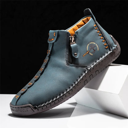 2026 New Style Comfortable Loafers Fashion Ethnic Style Casual Shoes Men's Slip-on Spring Breathable Boots Plus Size Ankle Boots