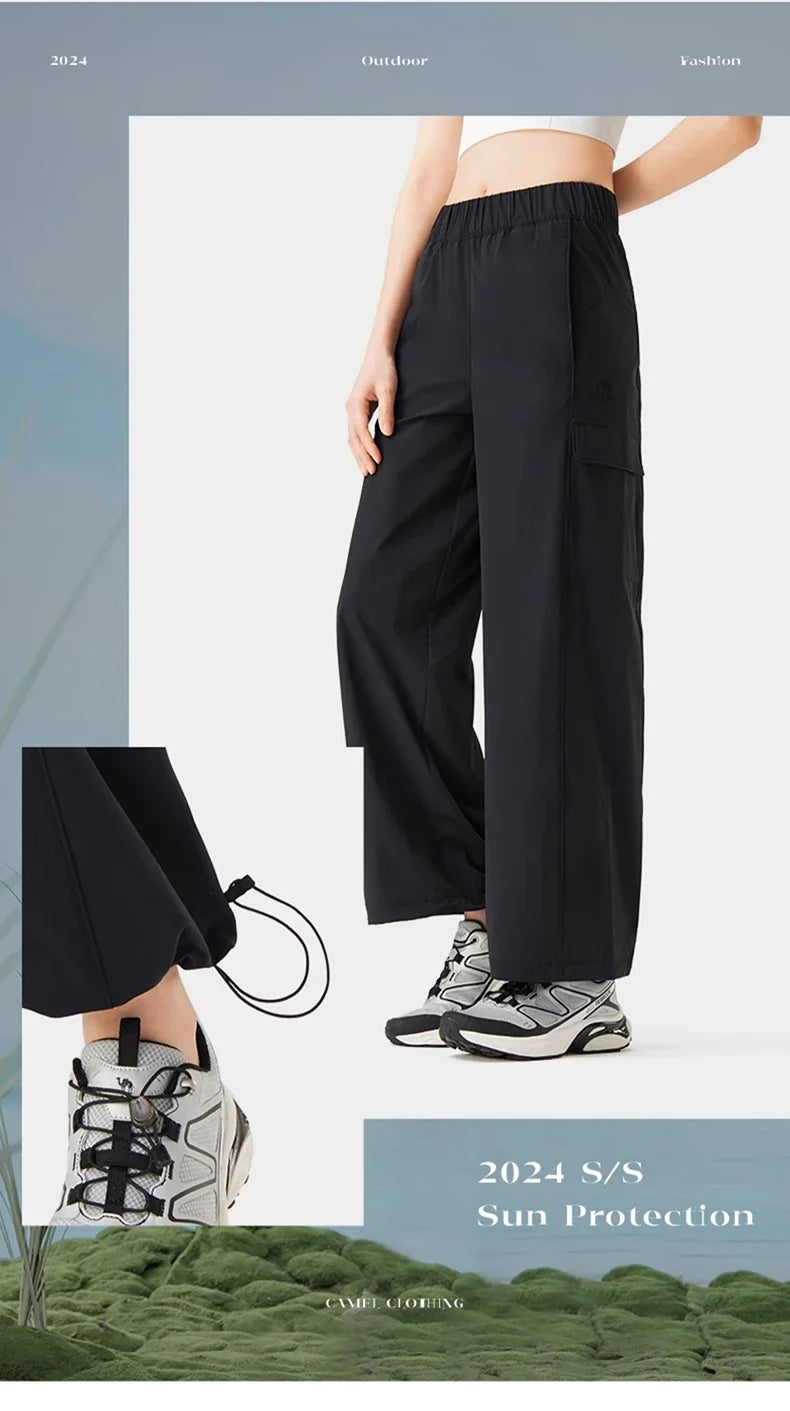 Outdoor Hiking Pants for Women Men's Casual  Trousers 2024 Autumn Sports Pants Loose Functional Overalls  Windproof