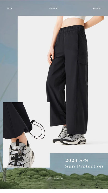 Outdoor Hiking Pants for Women Men's Casual  Trousers 2024 Autumn Sports Pants Loose Functional Overalls  Windproof