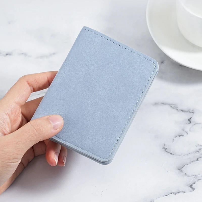 Ultra Thin Leather Card Holder Business Credit Card Case ID Money Wallet for Men