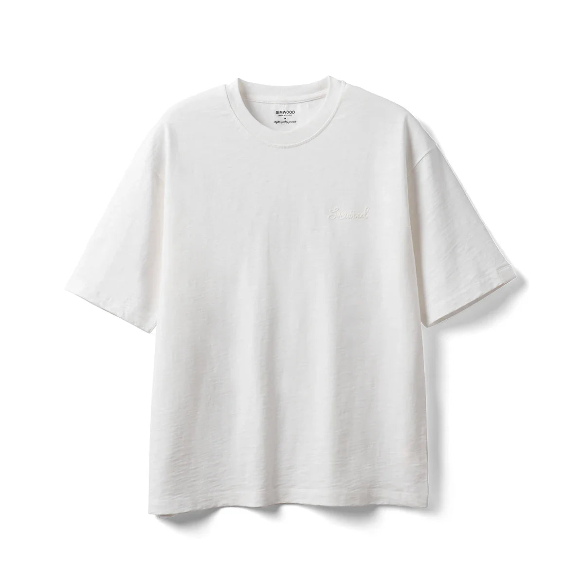 Summer New Super Loose Heavyweight 300gsm Slub Cotton T-shirts Men Letter Embroidery Tops