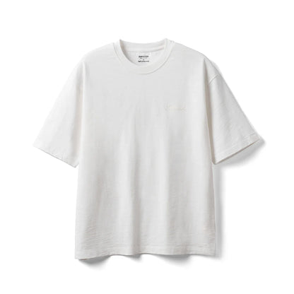 Summer New Super Loose Heavyweight 300gsm Slub Cotton T-shirts Men Letter Embroidery Tops